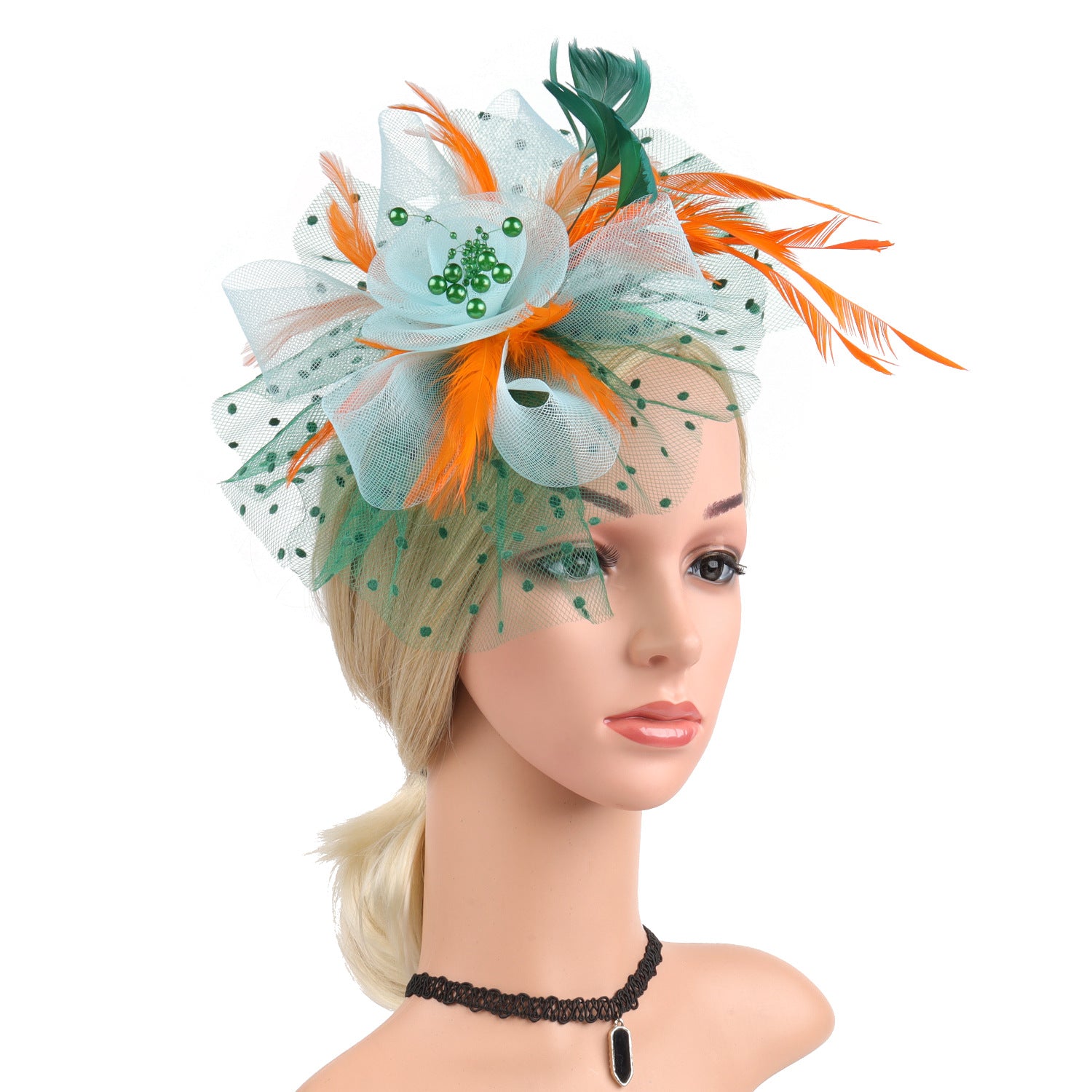 BANDEAU BILLYCOCK MAILLE MARIÉE – 35 COULEURS FLEURS FAIT MAIN