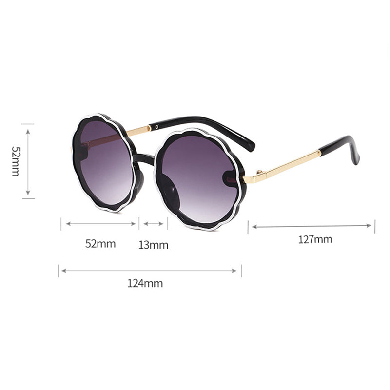 Lunettes de soleil vintage rondes cadre vague – enfants Carvose Chic
