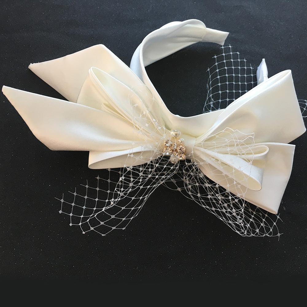 ACCESSOIRE CHEVEUX MARIAGE FEMME – SERRE-TÊTE SATIN TENDANCE ROUGE/BLANC