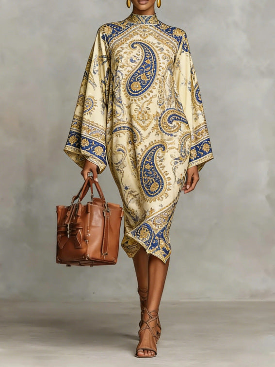 Robe flowy imprimé digital rétro frais – tendance printemps 2026