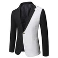 Veste costume slim fit multicolore homme – streetwear blanc/rouge/noir