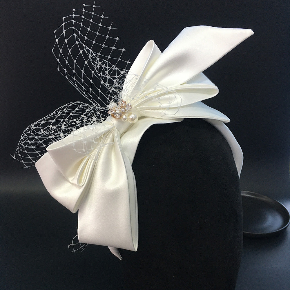 ACCESSOIRE CHEVEUX MARIAGE FEMME – SERRE-TÊTE SATIN TENDANCE ROUGE/BLANC
