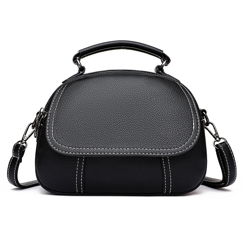 Sac bandoulière femme polyvalent rétro PU – noir/kaki/bleu usage quotidien