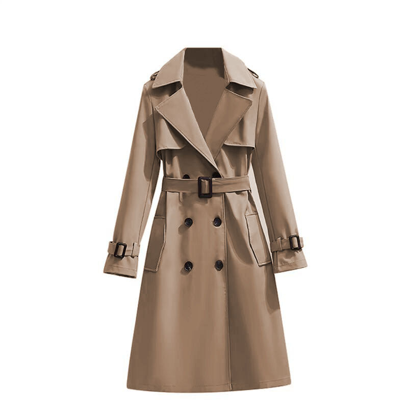 MANTEAU TRENCH CASUAL FEMME MI-LONG – LIGNE FLUIDE CHIC TEMPERAMENT COMMUTE