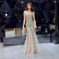 Robe longue sirène à sequins – soirée, banquet, sans manches