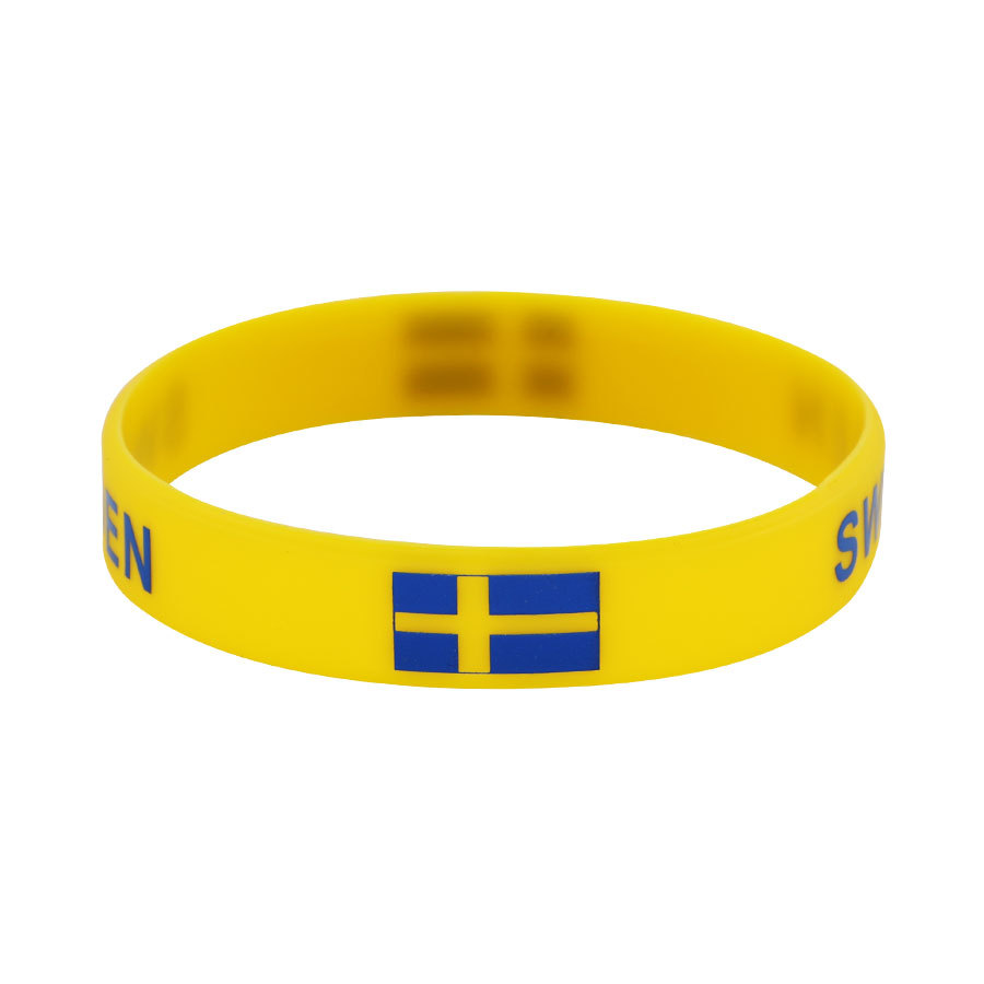 Bracelet drapeau silicone unisexe – accessoire sport 20 cm, style FIFA