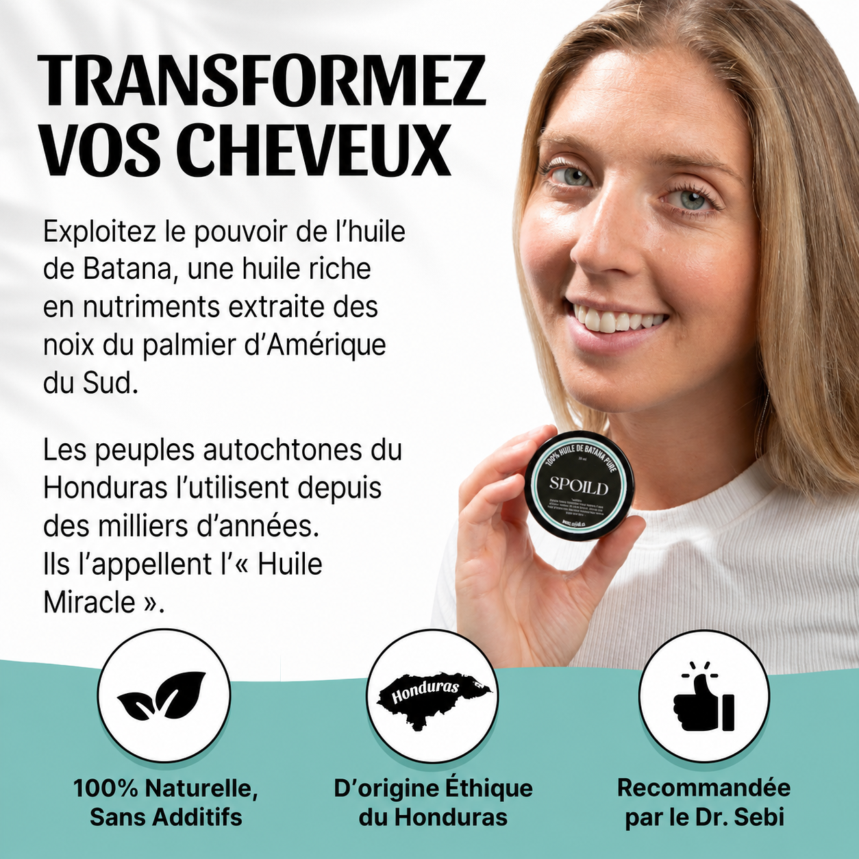 Huile capillaire Batana – Réparation et croissance des cheveux