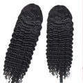 Perruque deep wave lace frontale 13x4 cheveux humains – noir 14-20 pouces