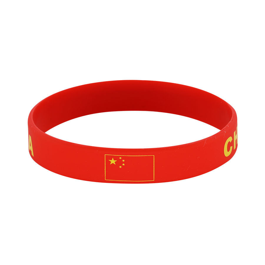 Bracelet drapeau silicone unisexe – accessoire sport 20 cm, style FIFA