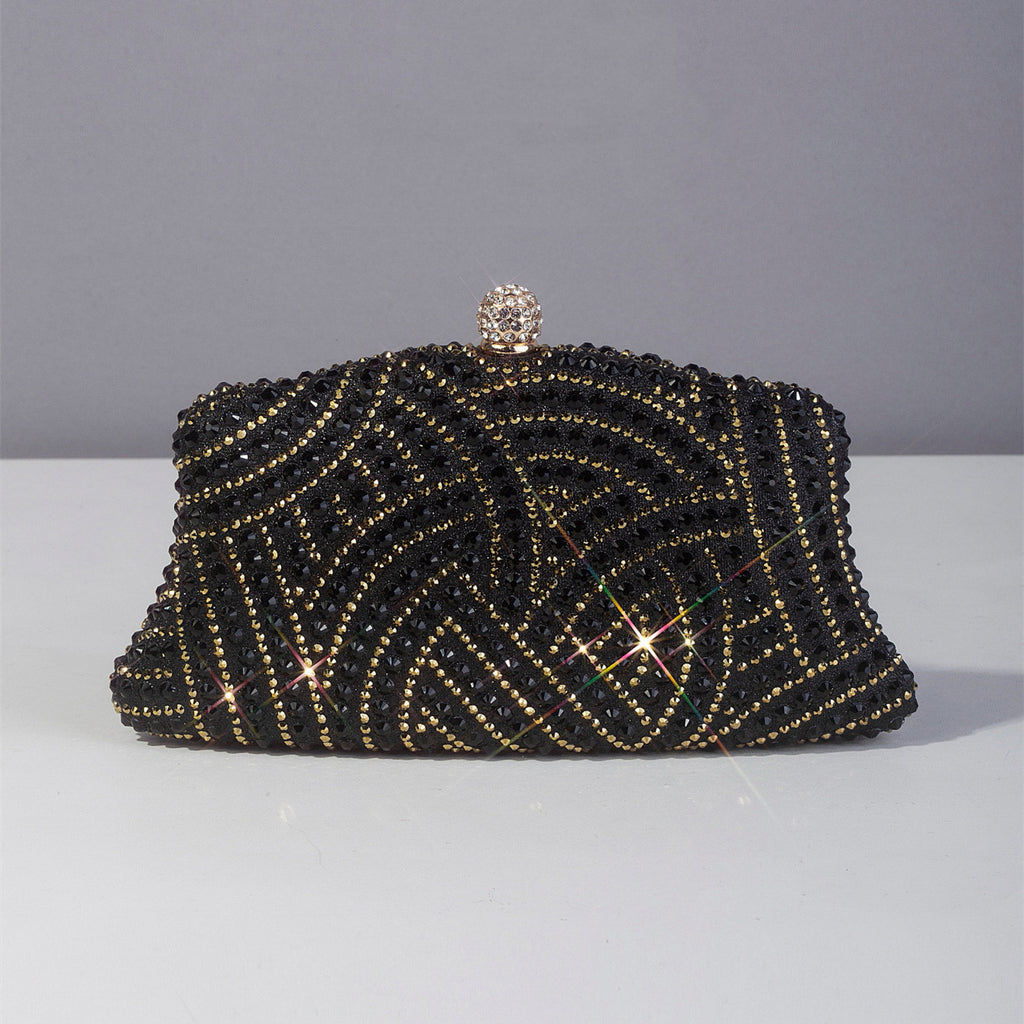 Pochette de soirée élégante et scintillante ornée de strass