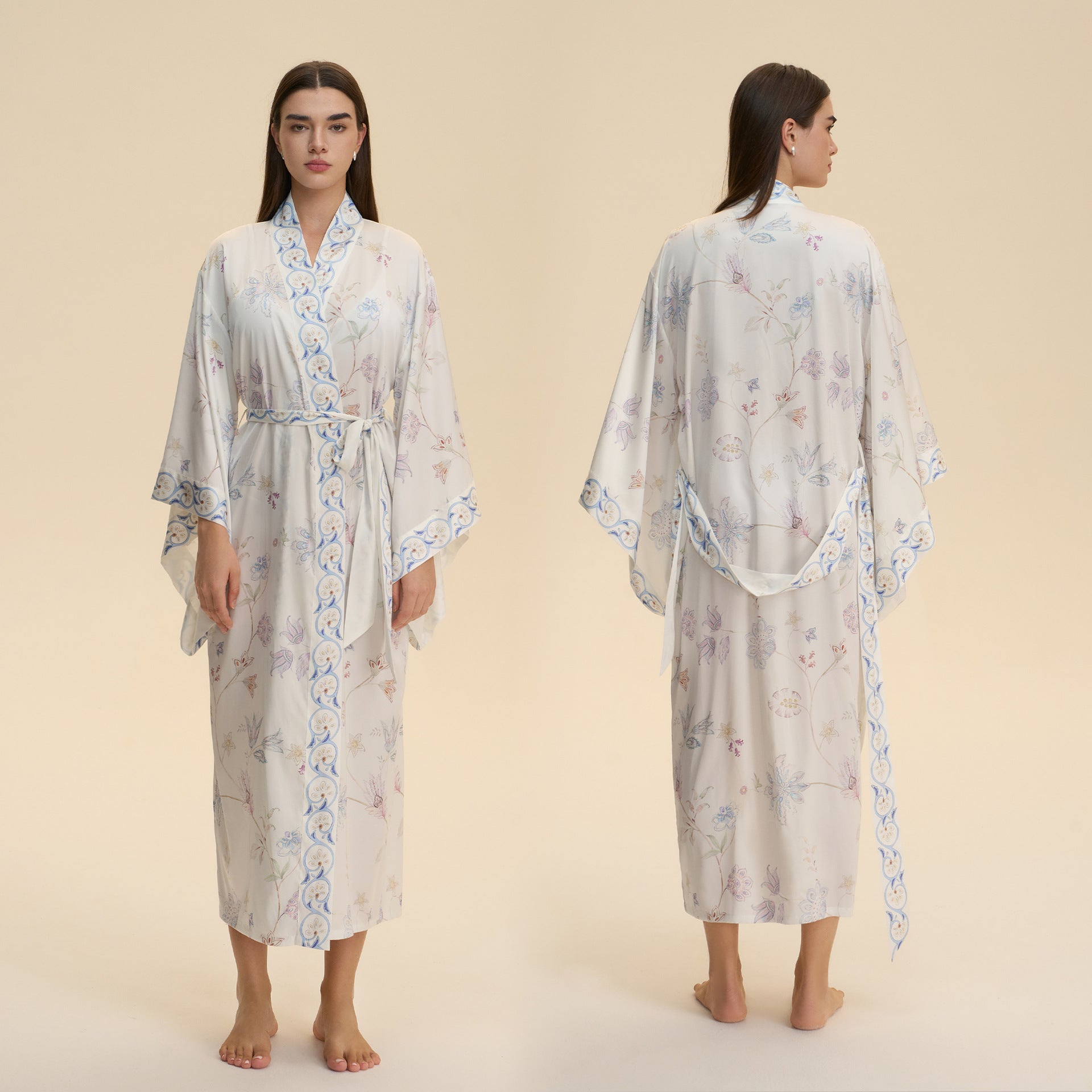 Túnica cardigan estilo kimono