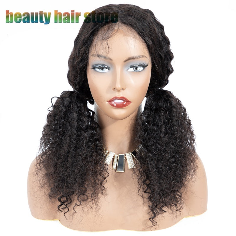 Perruque lace front brésilienne kinky curly 150% – cheveux naturels 8-24 pouces