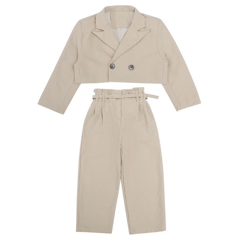 Ensemble enfant 2 pièces tendance coton 90% – noir ou abricot