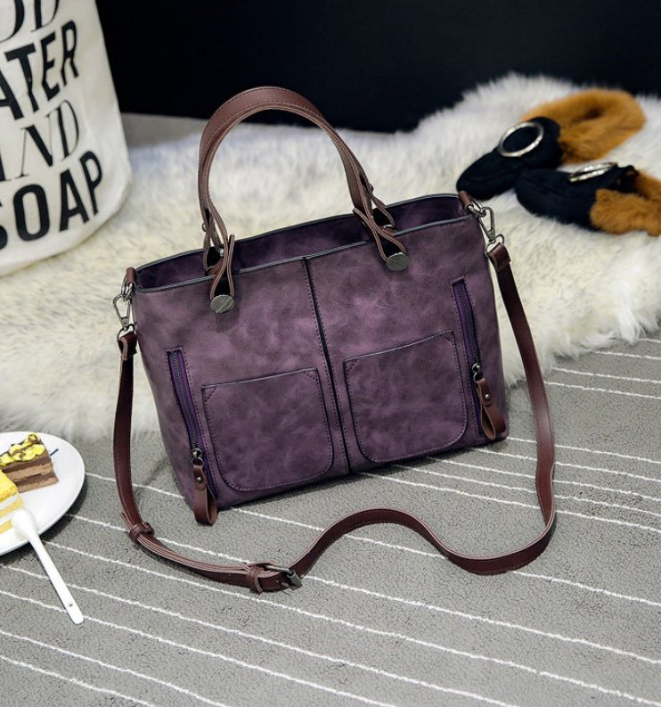 Sac à bandoulière rétro grande capacité pour femme