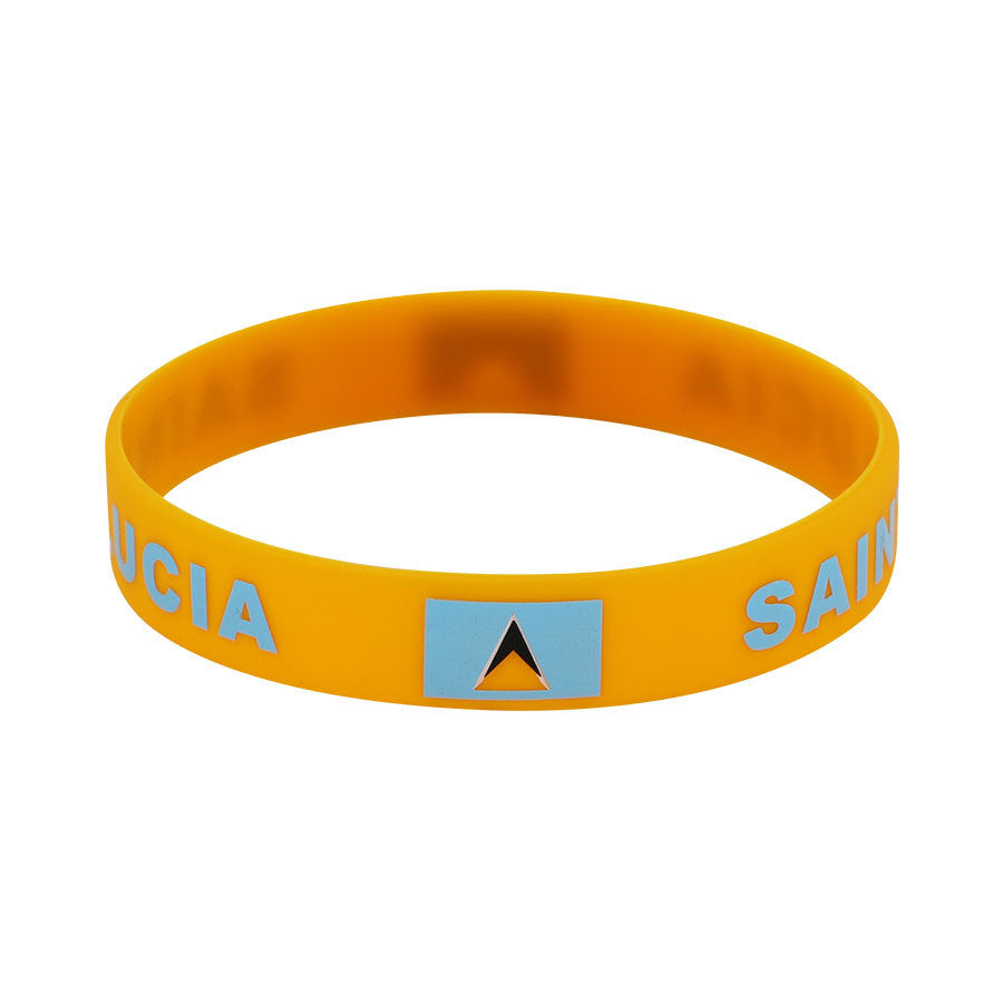 Bracelet drapeau silicone unisexe – accessoire sport 20 cm, style FIFA