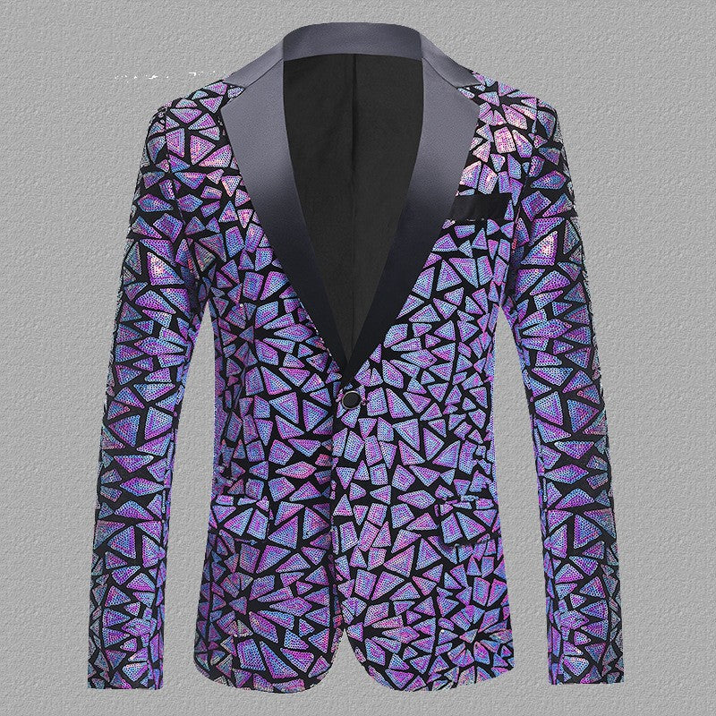 veste scène velours sequins coupe ajustée dynamique,– BANQUET JEUNES 8 TAILLES