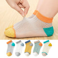 Chaussettes coton respirantes enfants dessin animé – printemps automne 5 paires