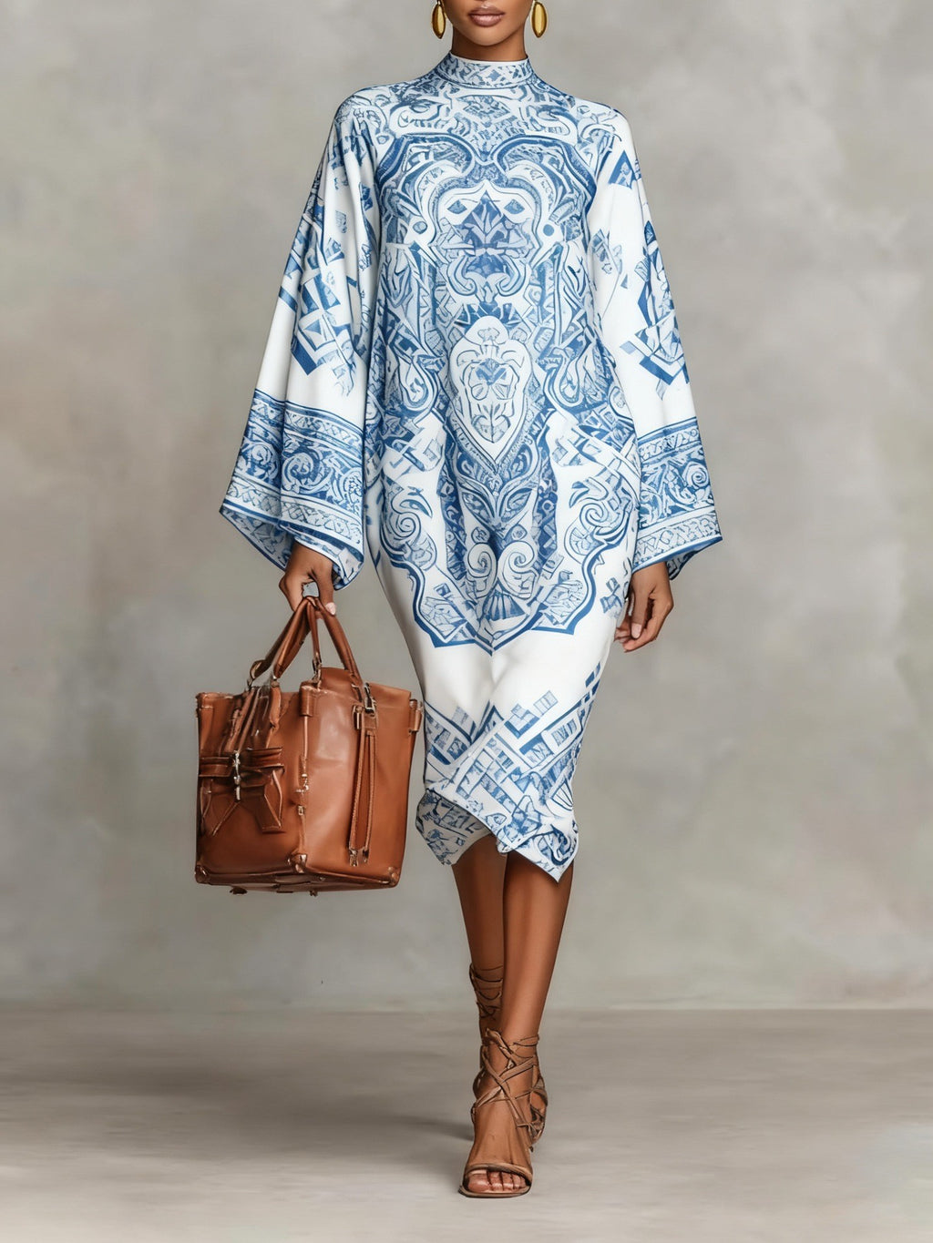 Robe flowy imprimé digital rétro frais – tendance printemps 2026