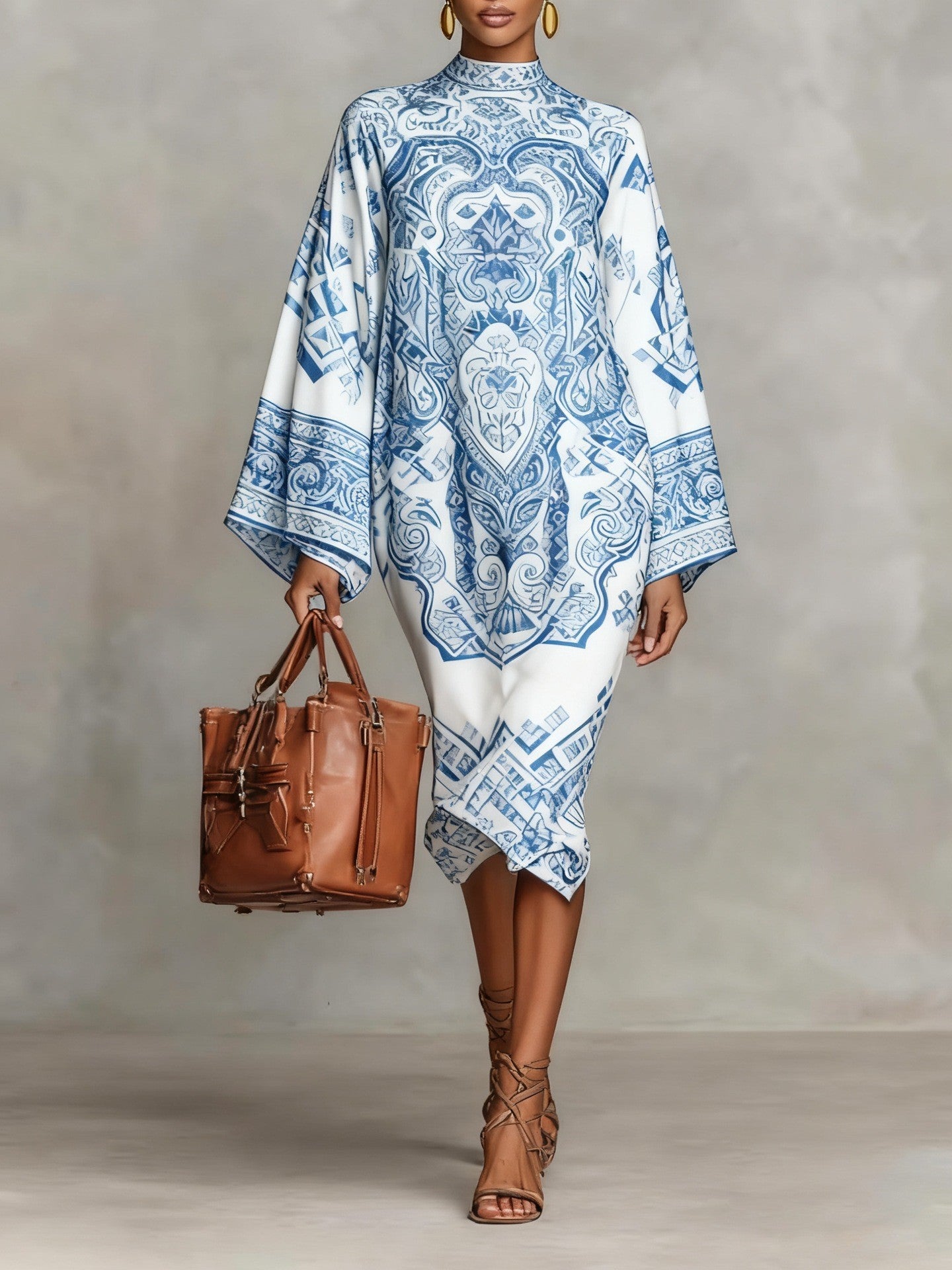 Robe flowy imprimé digital rétro frais – tendance printemps 2026