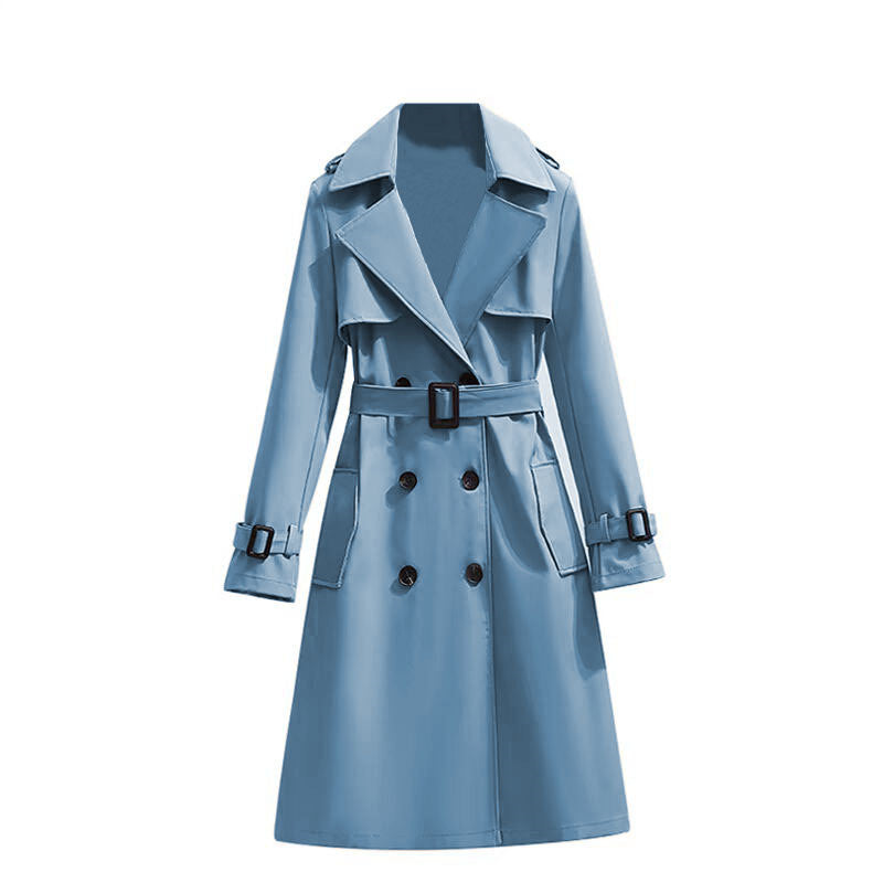 MANTEAU TRENCH CASUAL FEMME MI-LONG – LIGNE FLUIDE CHIC TEMPERAMENT COMMUTE