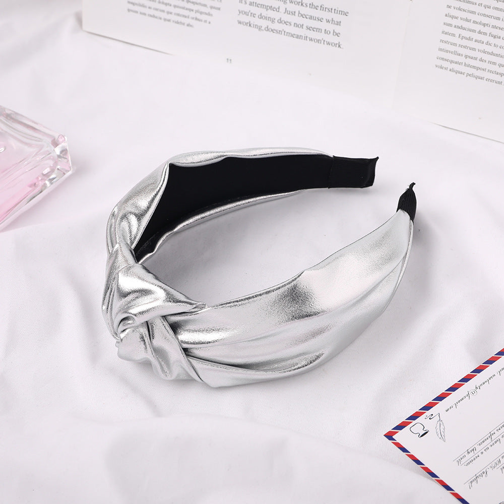 Barrette noeud tissu lumineux – Fixation douce pour cheveux