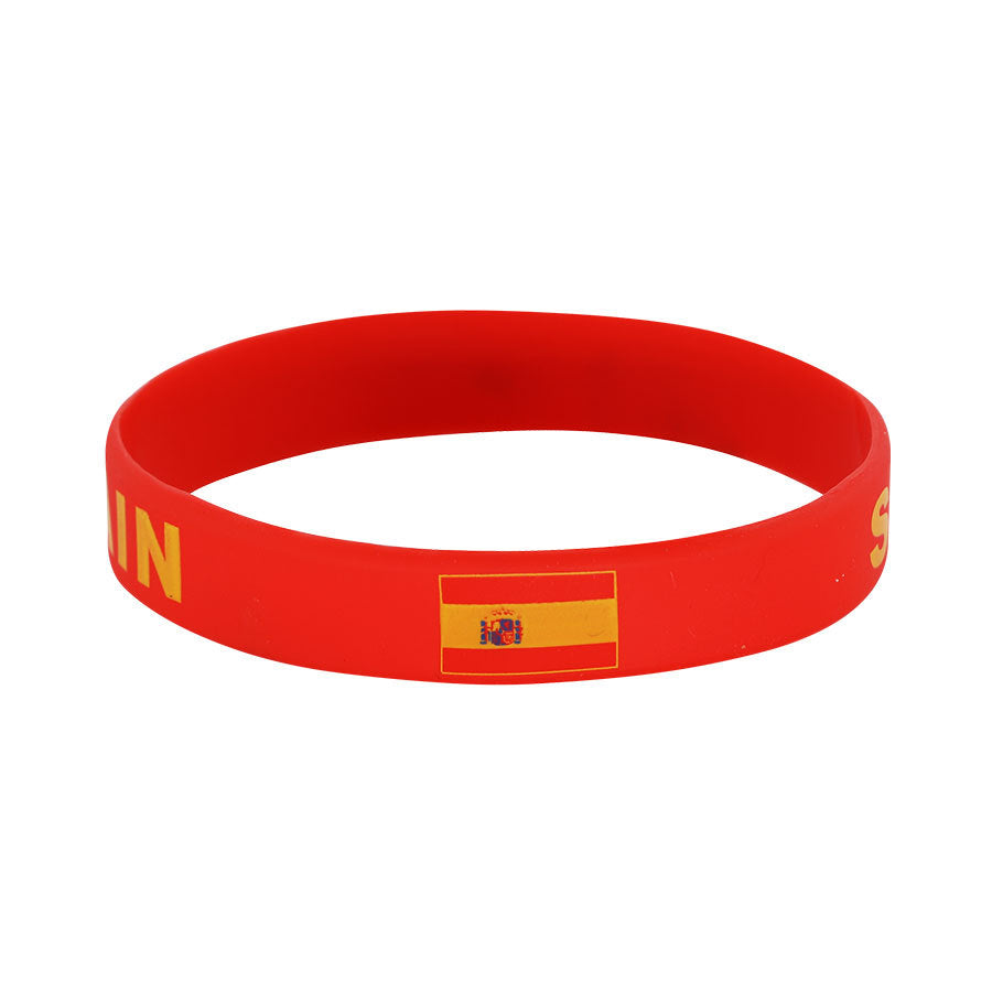 Bracelet drapeau silicone unisexe – accessoire sport 20 cm, style FIFA