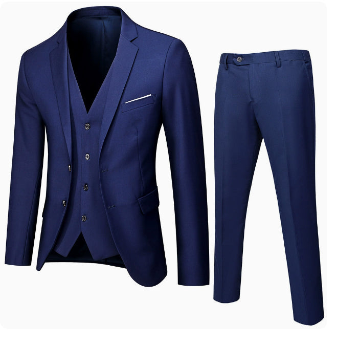 Costume 3 pièces coton gris slim fit professionnel – loisirs jusqu'à 6XL