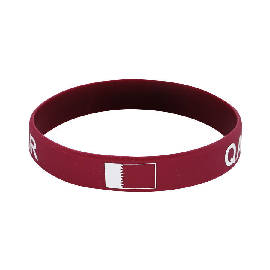 Bracelet drapeau silicone unisexe – accessoire sport 20 cm, style FIFA