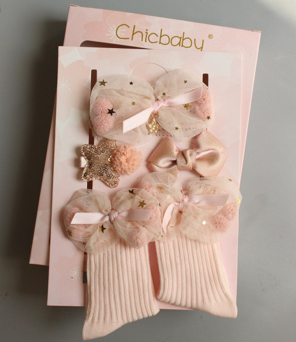 Épingles nœud dessin animé carreaux + chaussettes enfants – mignon tendance
