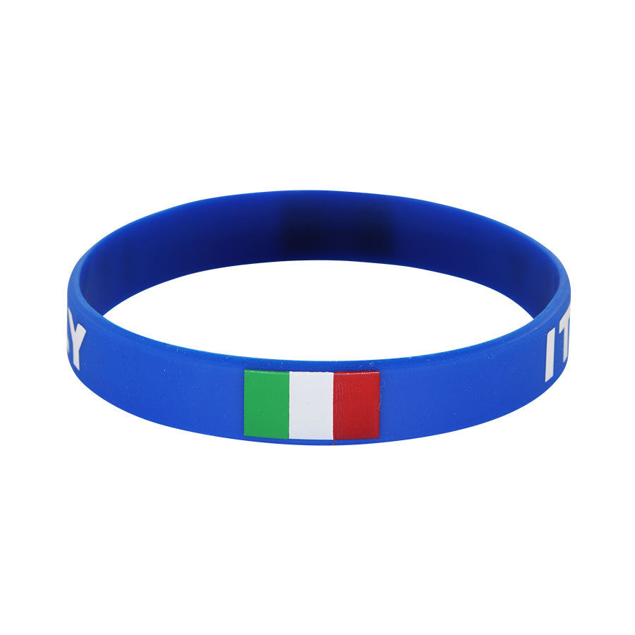 Bracelet drapeau silicone unisexe – accessoire sport 20 cm, style FIFA