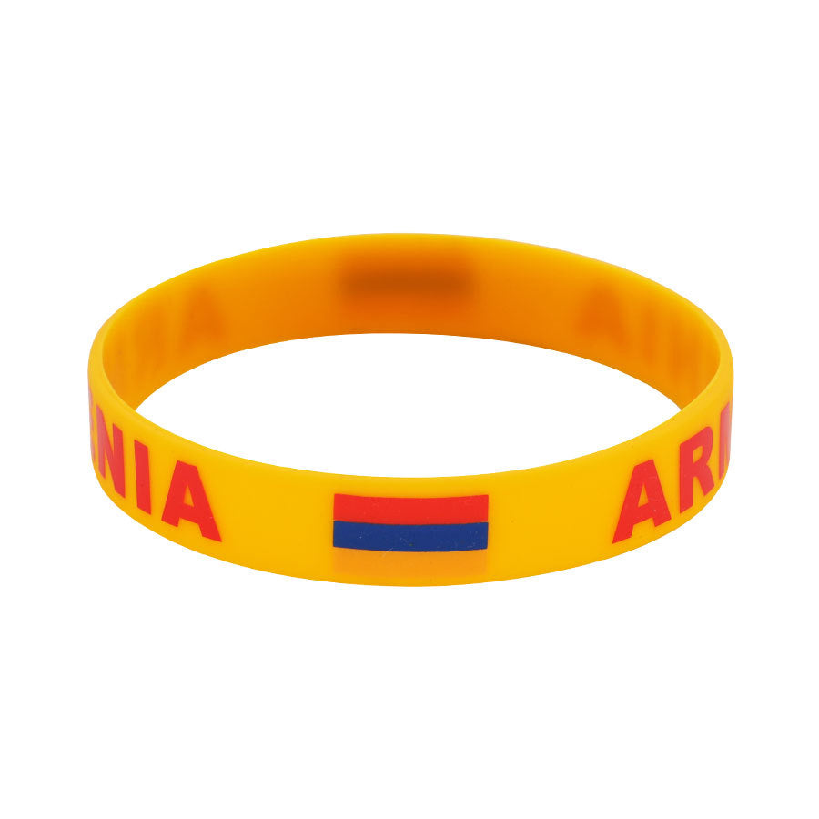 Bracelet drapeau silicone unisexe – accessoire sport 20 cm, style FIFA