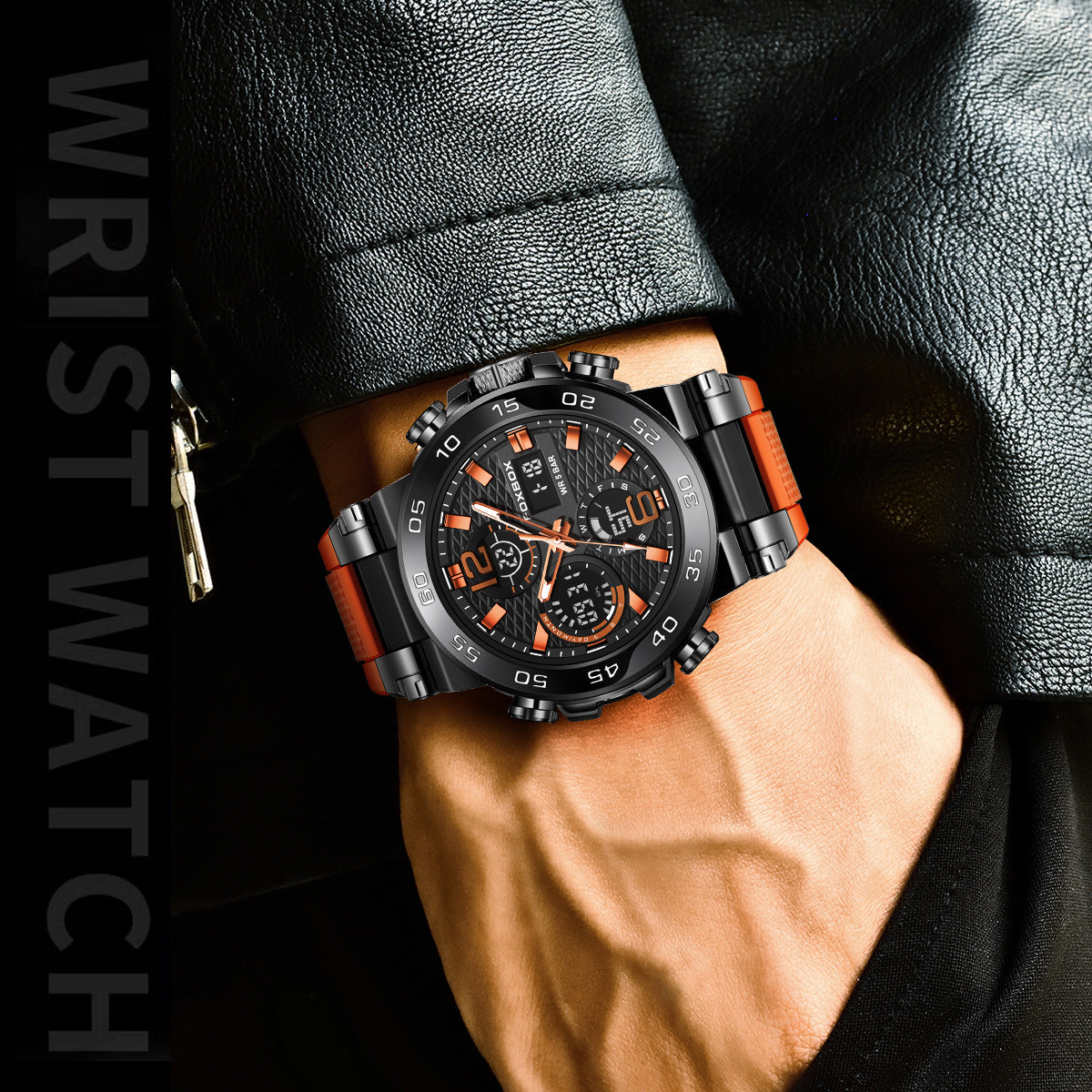Montre sportive multifonction étanche waterproof – chronographe, alarme, style moderne