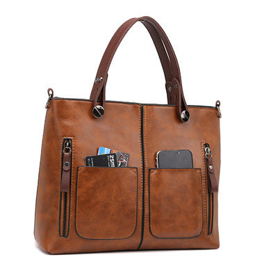 Sac à bandoulière rétro grande capacité pour femme