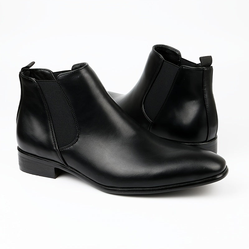 Bottes cheville homme style britannique décontracté – slip-on noir/marron/bordeaux