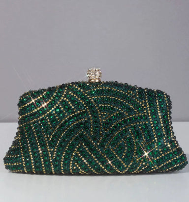 Pochette de soirée élégante et scintillante ornée de strass