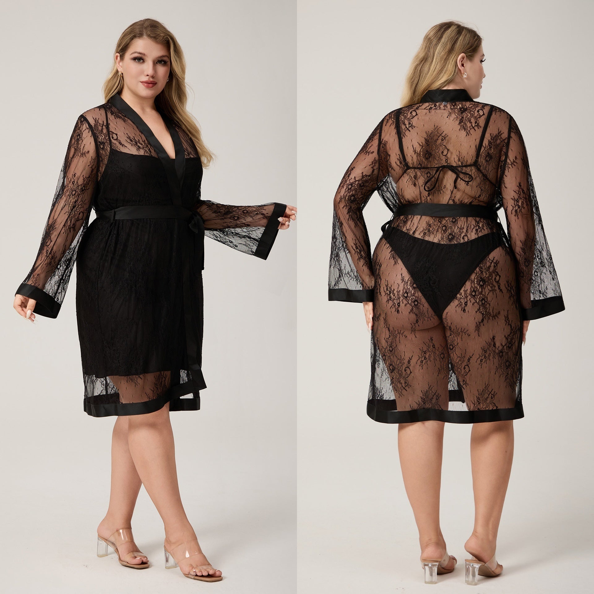 Plus Size Women's Ice Silk Pajamas - Luxury Comfort