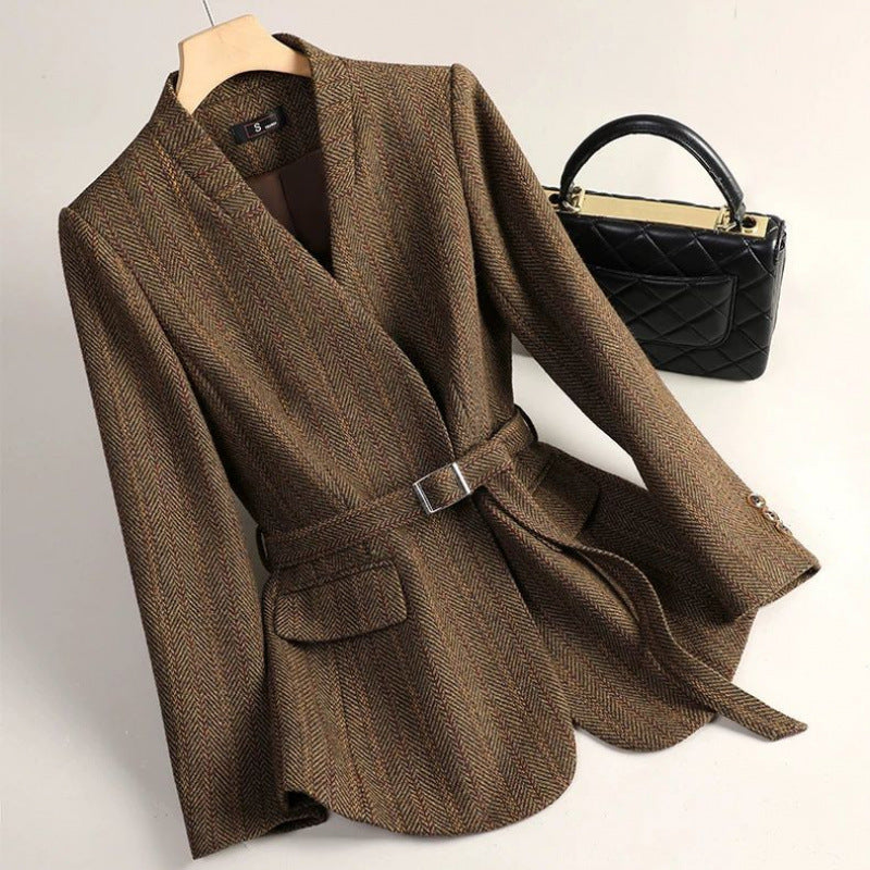 Blazer Laine Femme Sophistiqué Élégant