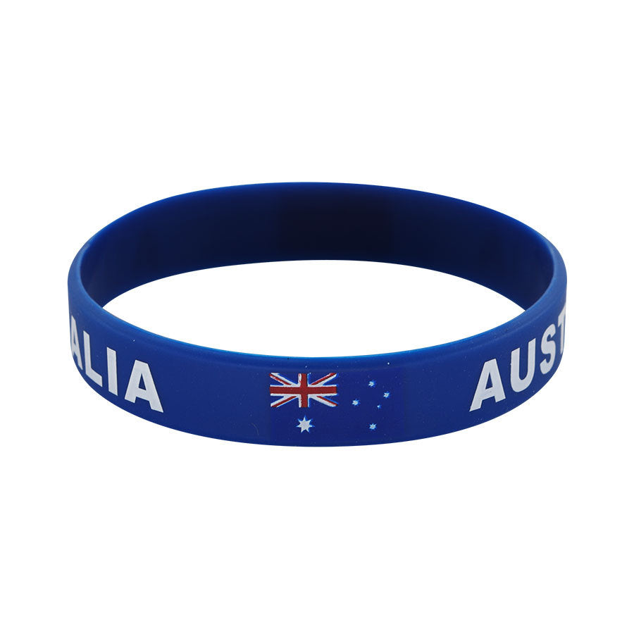 Bracelet drapeau silicone unisexe – accessoire sport 20 cm, style FIFA