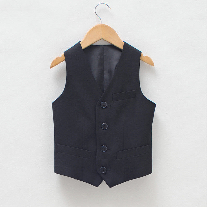 Gilet noir style coréen garçon – polyester 100%