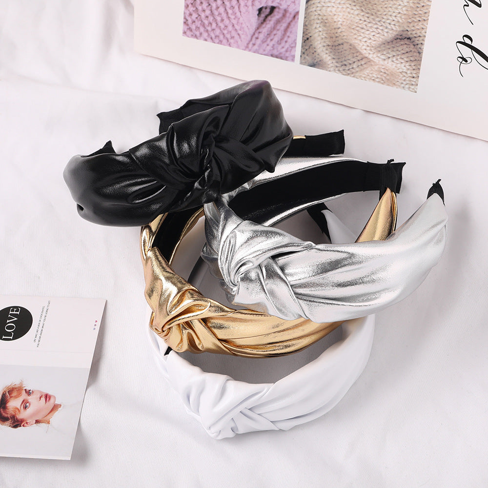 Barrette noeud tissu lumineux – Fixation douce pour cheveux