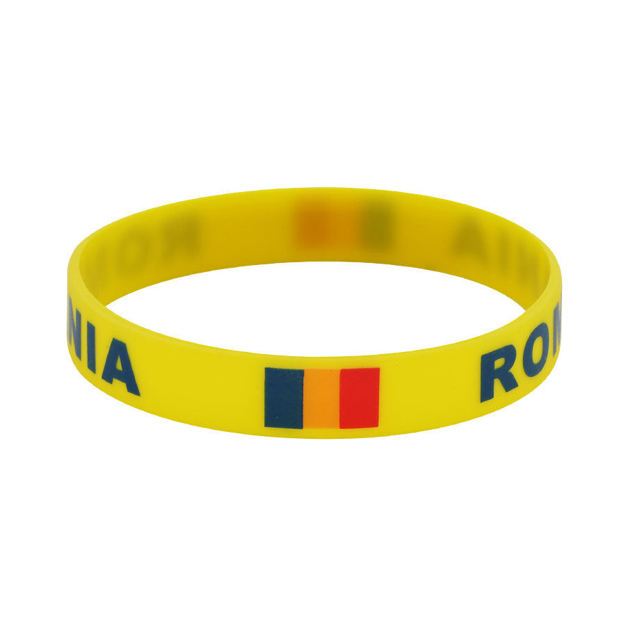 Bracelet drapeau silicone unisexe – accessoire sport 20 cm, style FIFA