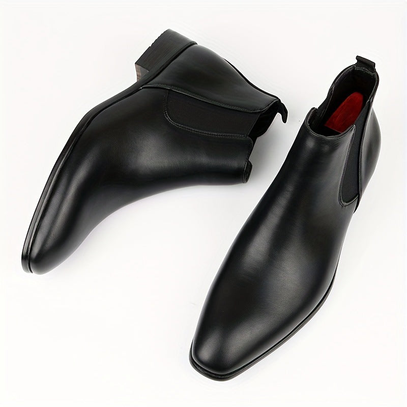 Bottes cheville homme style britannique décontracté – slip-on noir/marron/bordeaux
