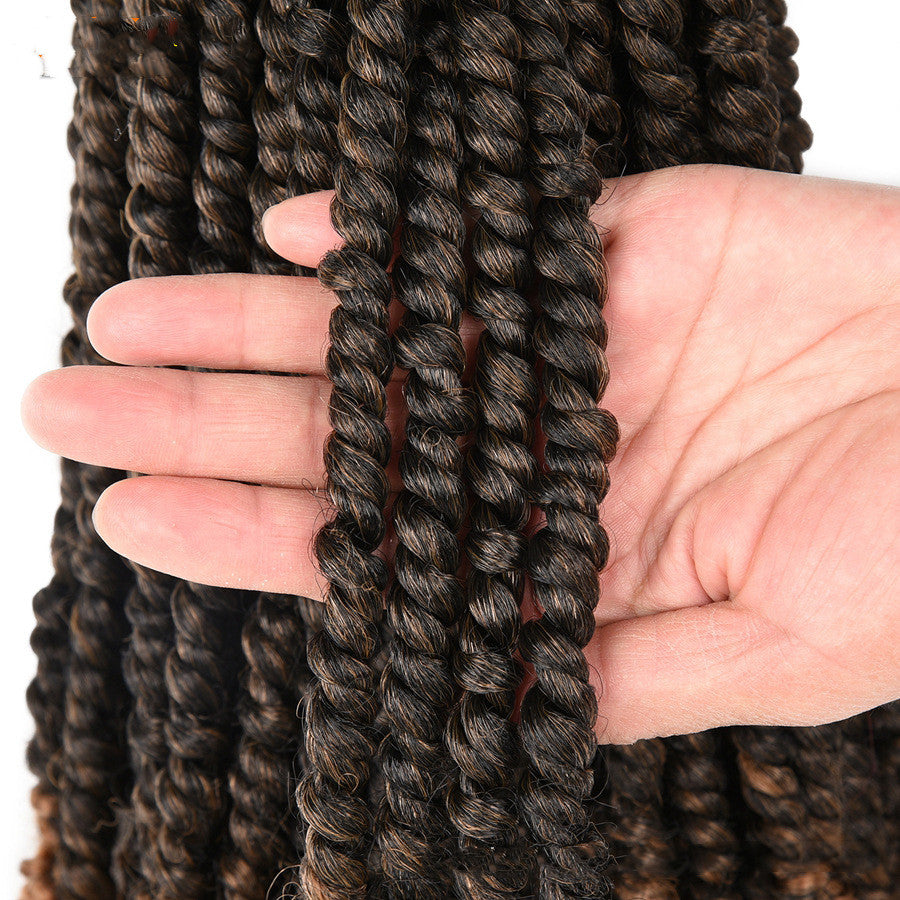 Tresses crochet passion twist TOMO africaines pré-torsadées effet dirty braids