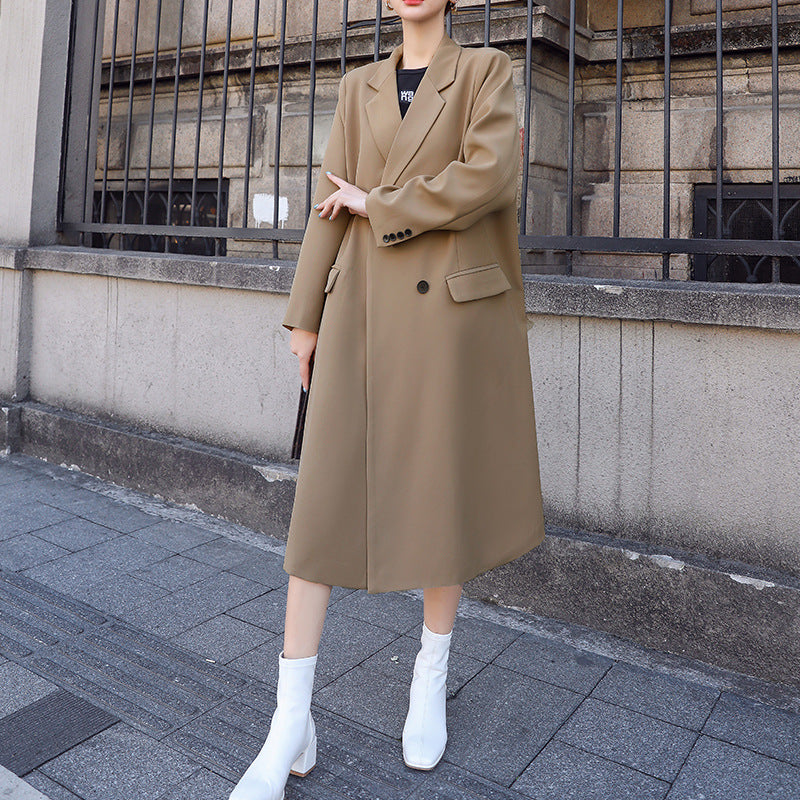 Blazer oversize long taille forte femme, confortable et élégant.