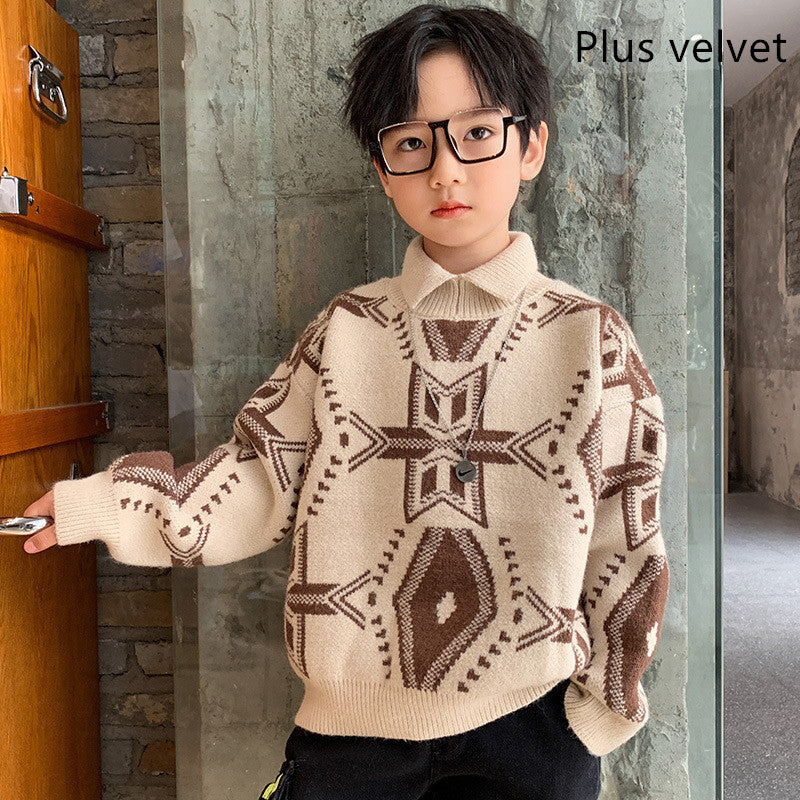 Pull super western style coréen stretch tricot – pour enfant