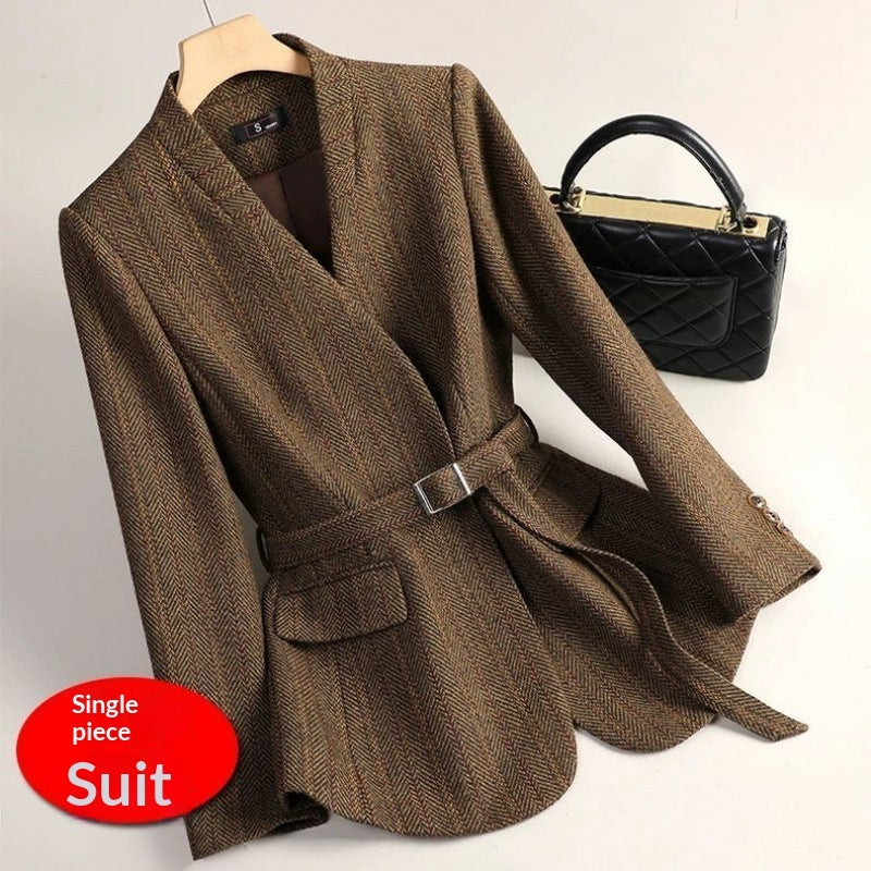 Blazer Laine Femme Sophistiqué Élégant