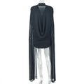 Vestido de verão curto reto com gola mandarim