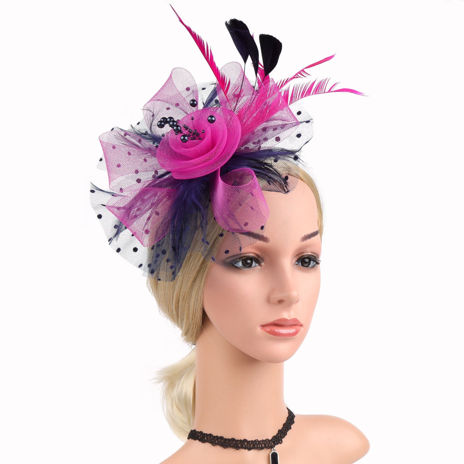 BANDEAU BILLYCOCK MAILLE MARIÉE – 35 COULEURS FLEURS FAIT MAIN