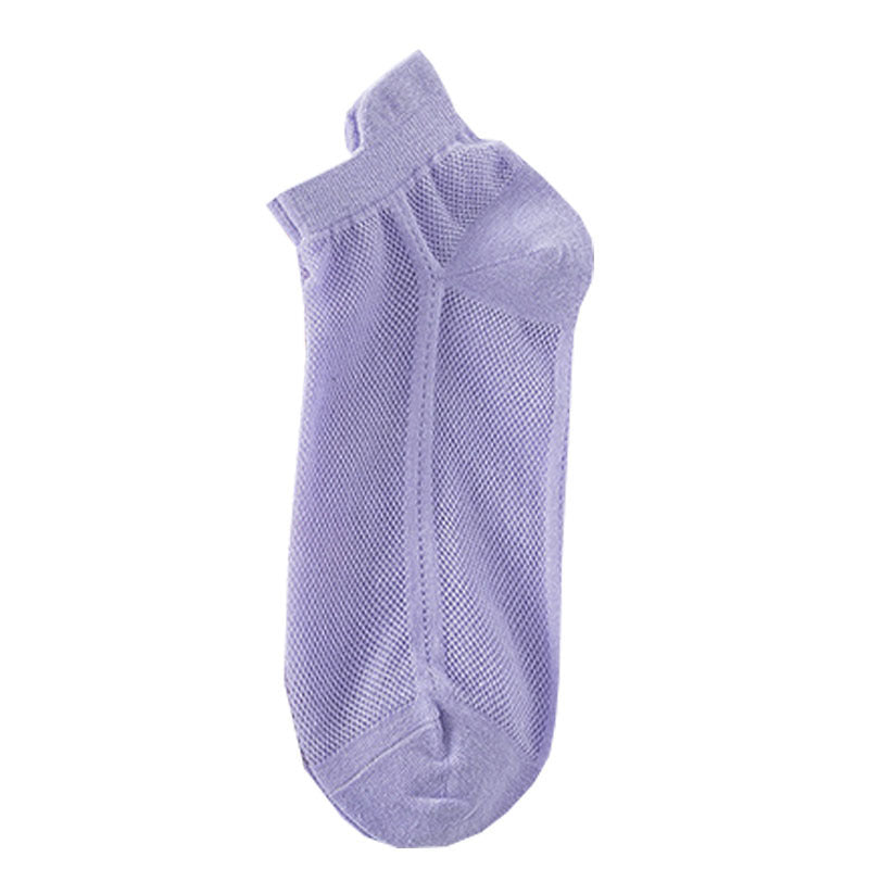 Chaussettes sport fines maille cheville femmes – polyester coton 6 couleurs