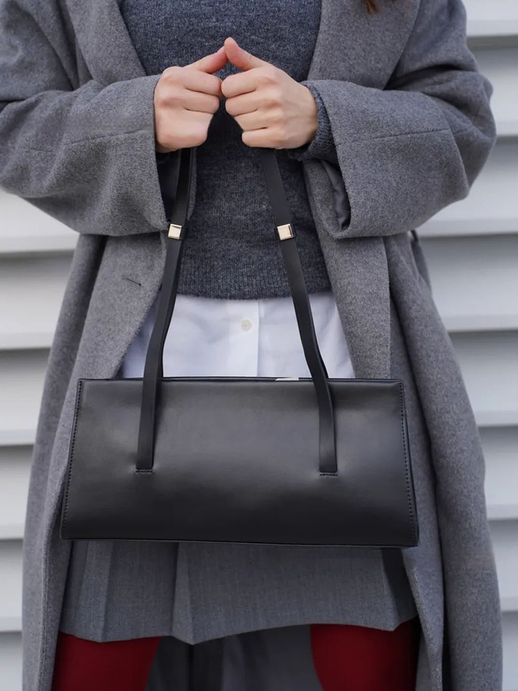 Sac bandoulière rétro chic uni de saison pour le travail